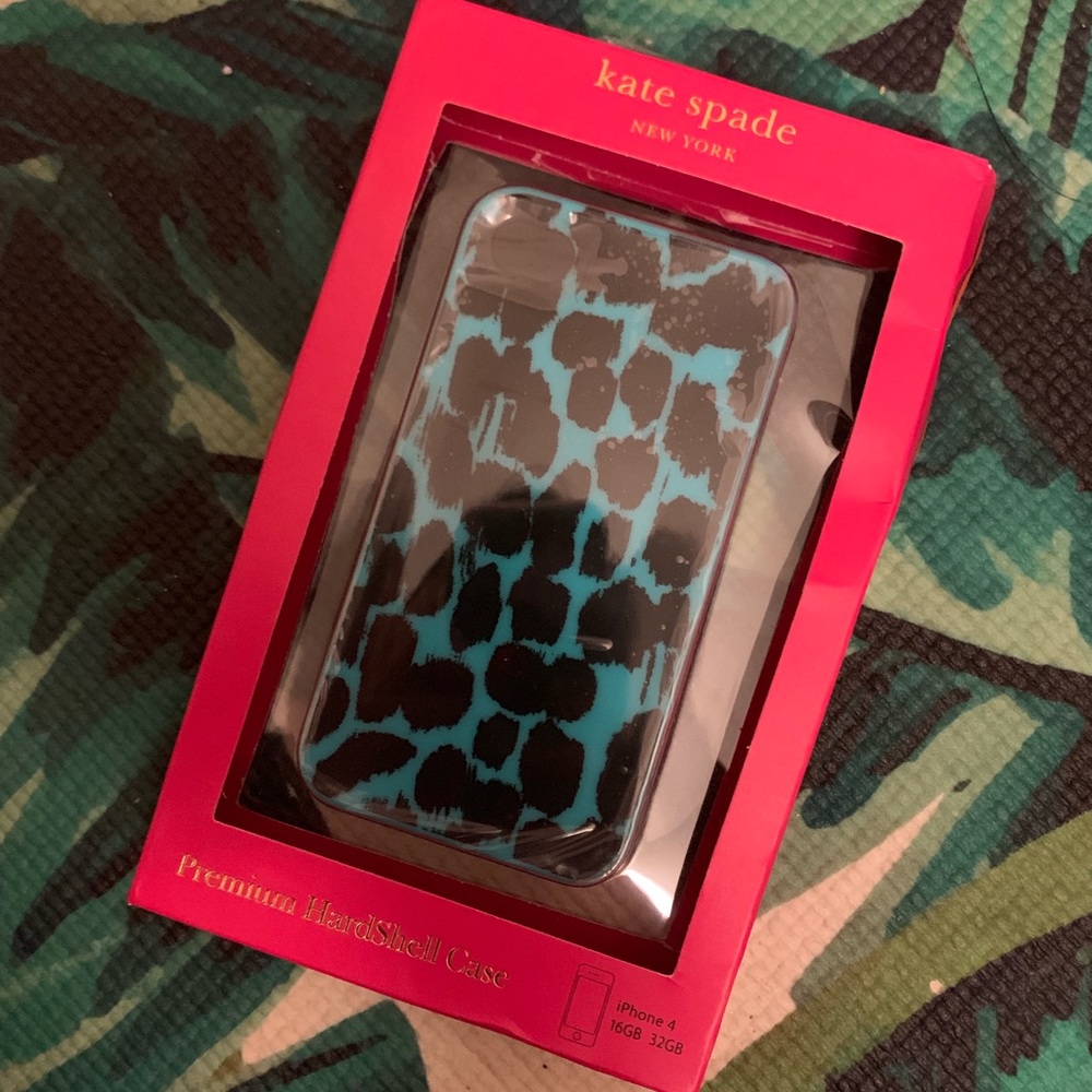 Kate Spade iPhone 4 Blue Leopard Hardshell Case